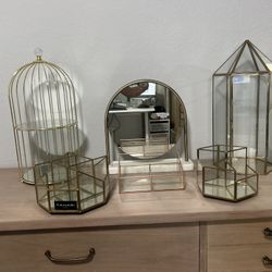 Brass And Glass Staging Set