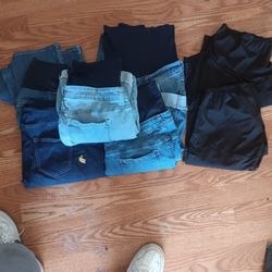 5 Pr Maturnity Jeans & 2pr. Of Black Maturnity Pants