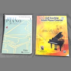 Adult Piano Course Books: Faber Adult Piano Adventures and Alfred's Self-Teaching with CD