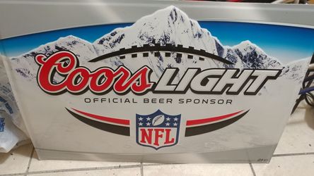 Coors Light NFL tin sign 18x25