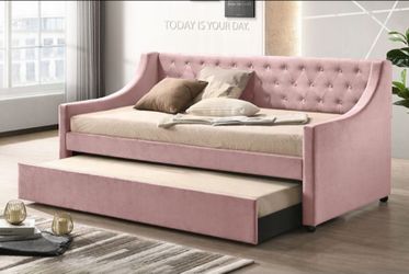 Brand New Pink Twin Size Daybed w Trundle Bed
