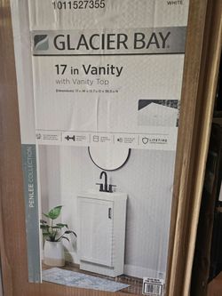 Glacier Bay Penlee 17" x 12.25" Vanity Cabinet in White