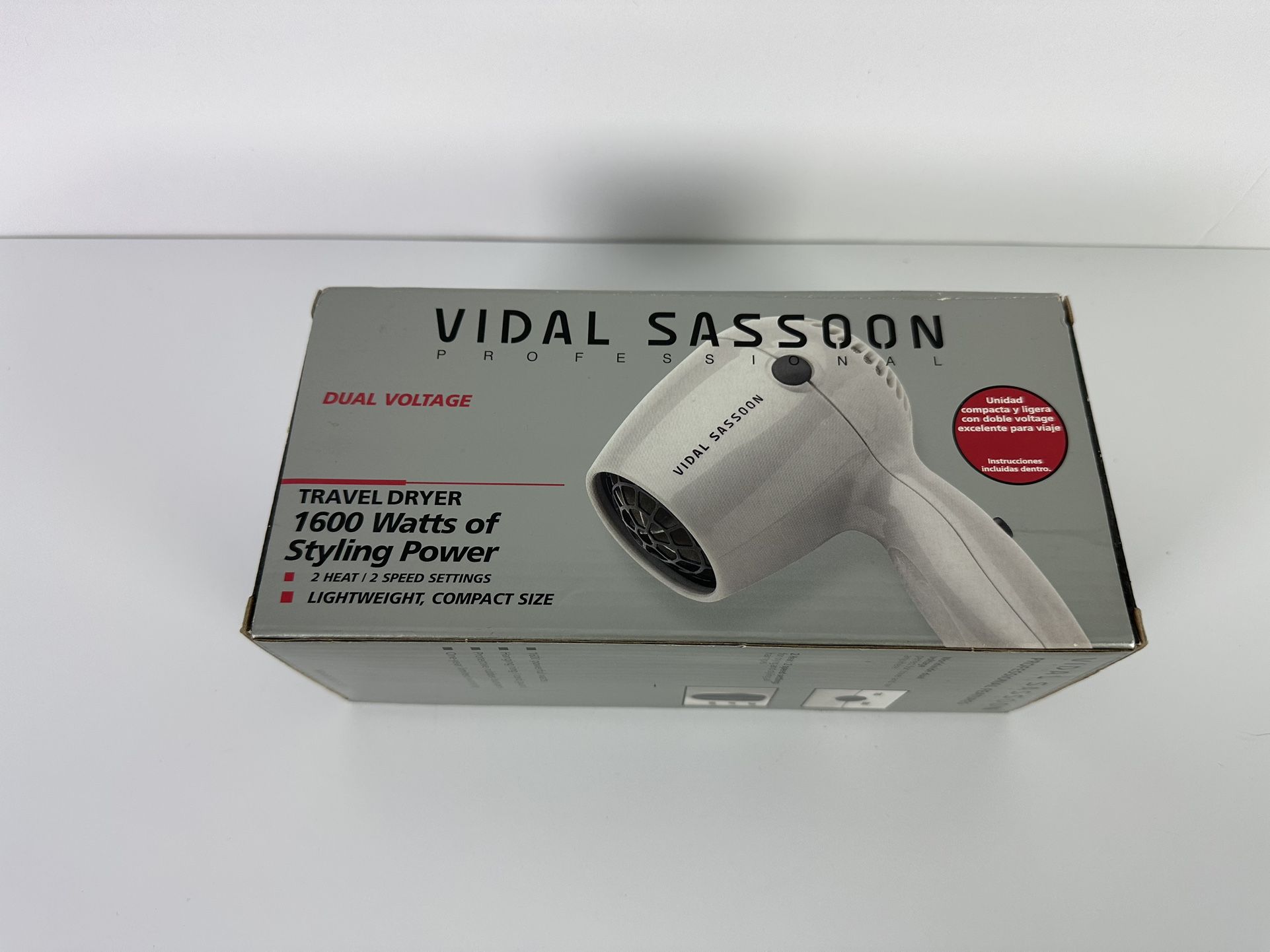 Vidal Sassoon Small Travel Hair Dryer, Model VS 513, 1600 Watts, NEW