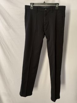 Haggar Men’s Khaki Straight Fit Pants (Black), 32x32