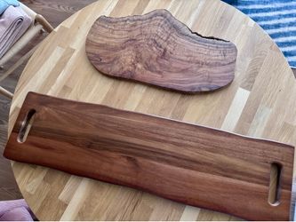 Olive cutting board used, Acacia charcuterie board new