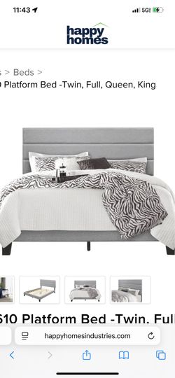 BRAND NEW FULL SIZE GRAY BED FRAME WITH NEW MATTRESS/FAST DELIVERY