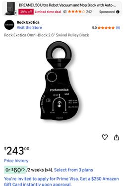 Rock Exotica Omni-Block 2.6”Swivel Pulley Black