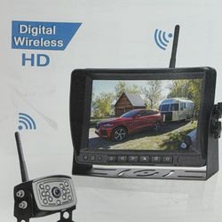 DIGITAL WIRELESS BACKUP CAMERA 7” WATERPROOF. NIGHTVISION FOR RV/TRUCK/TRAILER/VAN/BUS  7'' 1080P Wireless Backup Camera with HD LCD Monitor, IP69 Wat