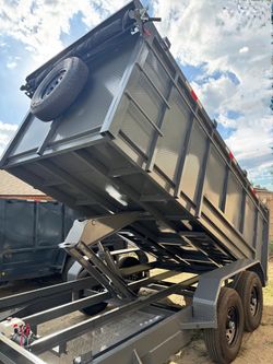💪🏻Brand New 14ft Long HEAVY DUTY SCISSOR LIFT Hydraulic Dump Trailer FULLY LOADED WITH ACCESSORIES 👍🏻