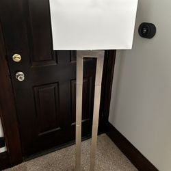 60 Inch Tall Modern Chrome/Silver Floor Lamp With Shade