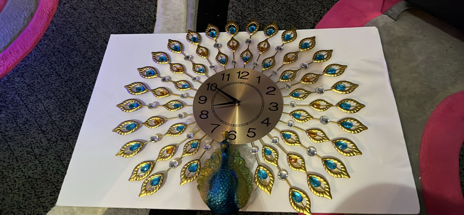 Beautiful Peacock Clock