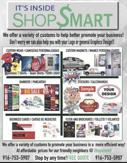 Custom shirts, stickers, banner, and signs