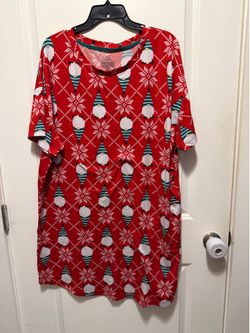 SECRET TREASURES Gnome Sleep Shirt Nightgown Lounge Pockets Women's L/ XL
