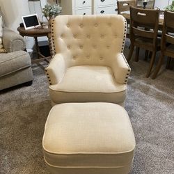 Wingback Chair & Ottoman 