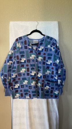 Ladies Fundamentals Dalmatians scrub jacket-size M