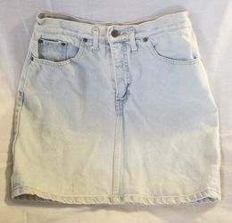 Denim Mini Skirt, 33 Inch Waste