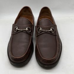GUCCI Horse Bit Loafer Brown 016343 Size Men's 11 D US Dress Shoe Loafers