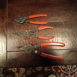 Snap On,  Snap Ring Plier Set Of 3