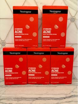 Neutrogena hydrocolloid blemish patches. Each box has 24 ultra-thin patches for a total of 120 patches NEW