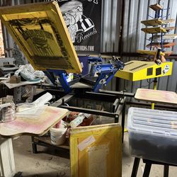 Screen printing set up