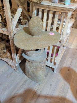 Stone garden sculpture