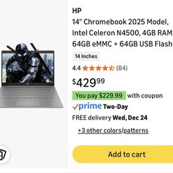 HP 14” Chromebook 2025 Model 