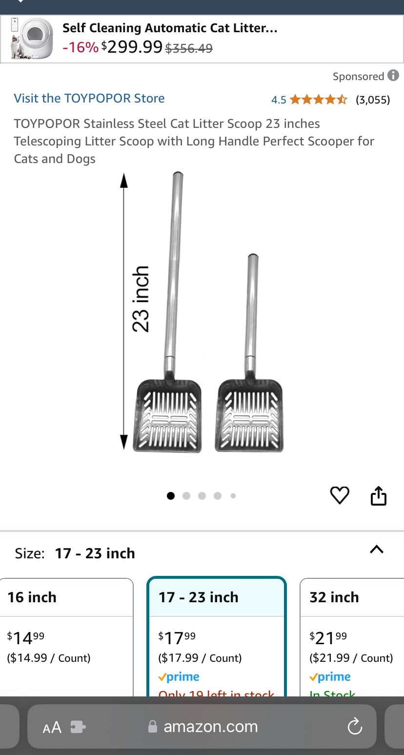 Stainless Steel Cat Litter Scooper