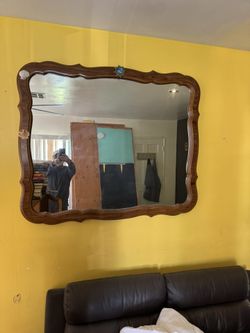 ► Large Wall Dresser Mirror Antique by Thomasville Furniture Tableau Collection Country French