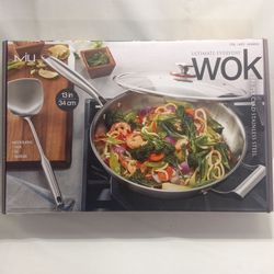 MIU Stainless Steel 13 in. Wok