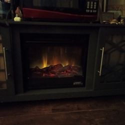 Fireplace TV Stand with Classic Flame Technology 