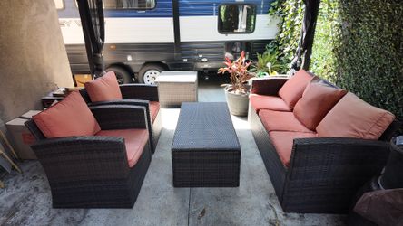 Outdoor Rattan Patio / Gazebo Furniture Set (4-Piece) – Structurally Solid – $350 OBO
