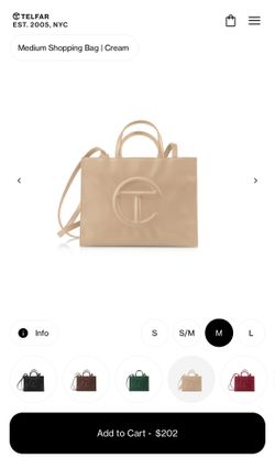Telfar Medium Cream Bag