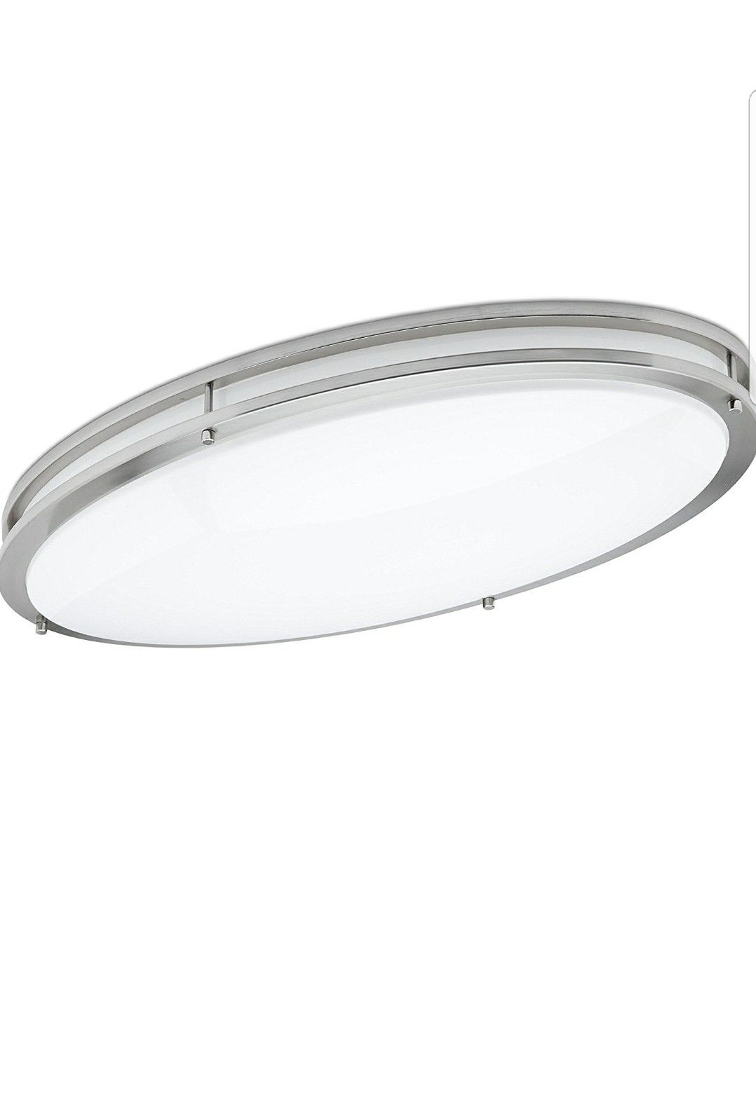 Good Earth Lighting Jordan 32-in W Nickel Satin Metallic LED Flush Mount Light
