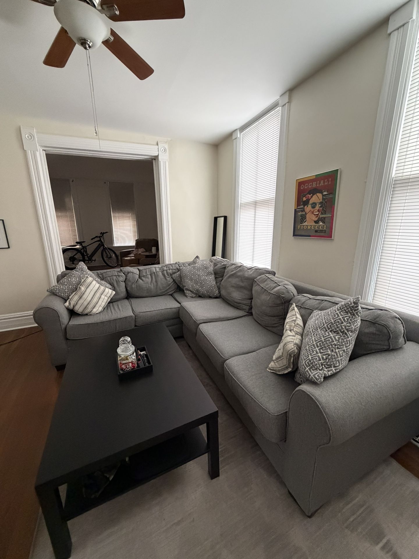 Grey L Couch