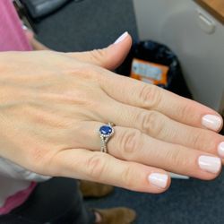 Sapphire Diamond Ring. 