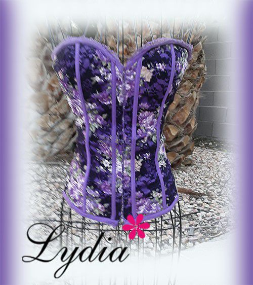 Lydia USA Floral Lace Stretch Sweetheart Bustier C