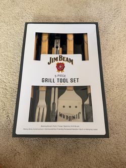 Jim Beam 5-Piece Grill Tool Set