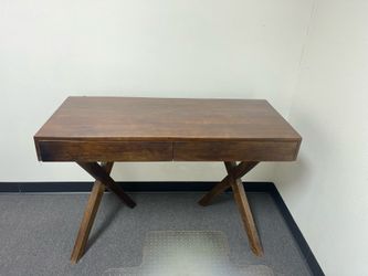 Modern Wood Writing Desk with Drawers (Excellent Condition)