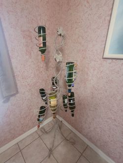 Decorative Metal Floor Wine Rack