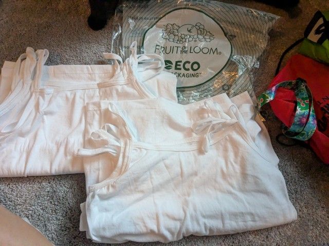 Girls White Cami Tanks Set Of 10