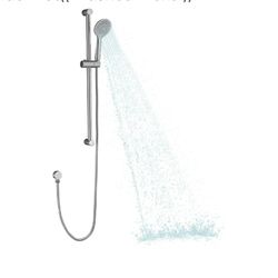 5744: New 5-Function Handheld Shower Head with Slide bar, Shower Slide Bar System, 304 Stainless Steel Hose with Brass Outlet Elbow, 30-inch Slide bar
