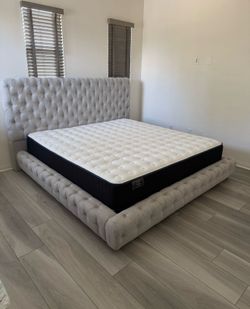 NEW KING BED FRAME WITH MATTRESS