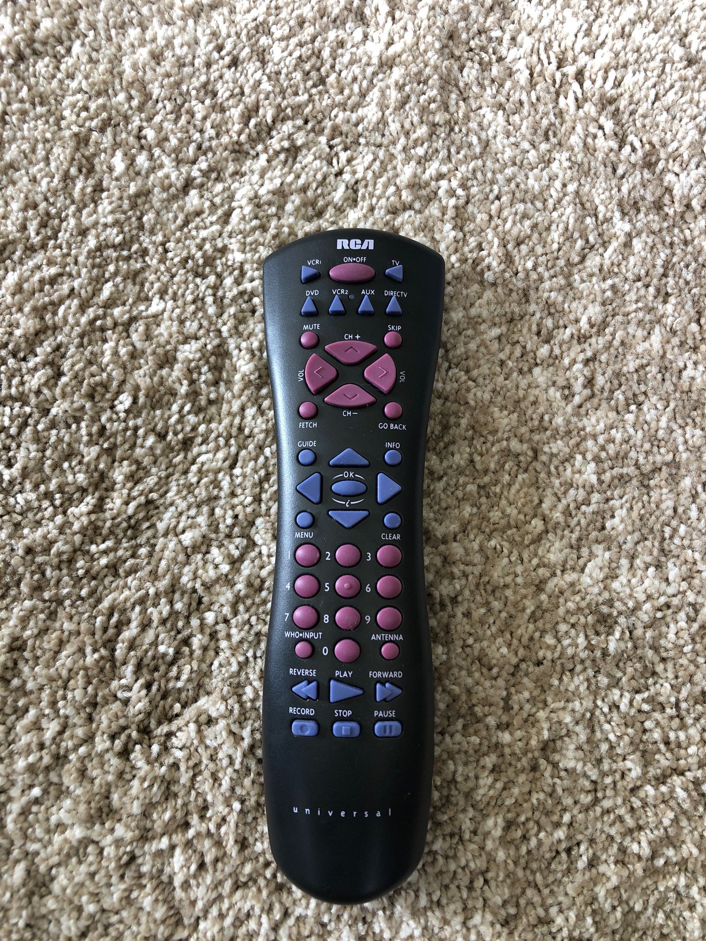 Universal direct tv remote