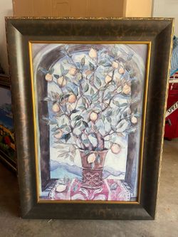 Nicole Etienne Signed Print — Lemon Tree Still Life, Framed — $150