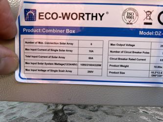 PV Box use with Solar Panel