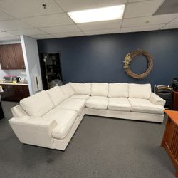 Large sectional couch Large sectional sofa  Very comfortable  Can be a guest bed In a smoke free home No breaks, rips or tears  103” x 137” 