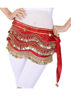 Belly dance velvet hip scarf