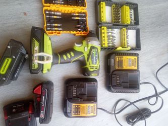 Greenworks Cordless Drill with Batteries and Bit Sets