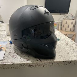 Scorpion covert motorcycle helmet. Worn 3-4 times! Size large.