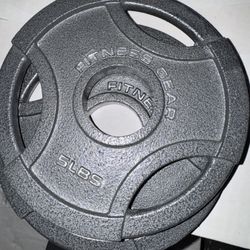 Olympic Cast Weight Plates 5lbs Like New $20/Pair